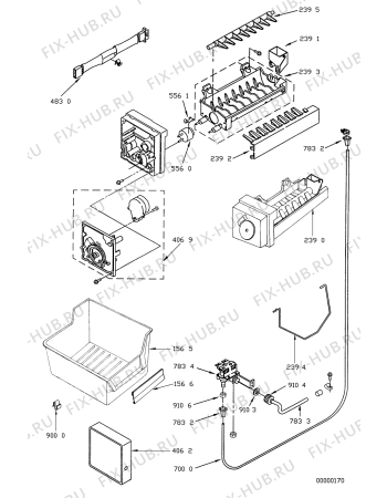 Схема №1 AMH 271/02 с изображением Крышечка для холодильника Whirlpool 481946279494