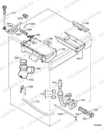 Взрыв-схема стиральной машины Zanussi ZWW1202 - Схема узла Hydraulic System 272