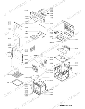 Схема №1 AKZM 830/IX с изображением Панель для плиты (духовки) Whirlpool 481010742558