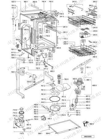 Схема №1 W 75 с изображением Панель для электропосудомоечной машины Whirlpool 481245372575