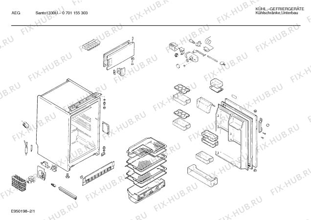 Схема №1 KU1AEF2 с изображением Клапан для холодильной камеры Bosch 00087711