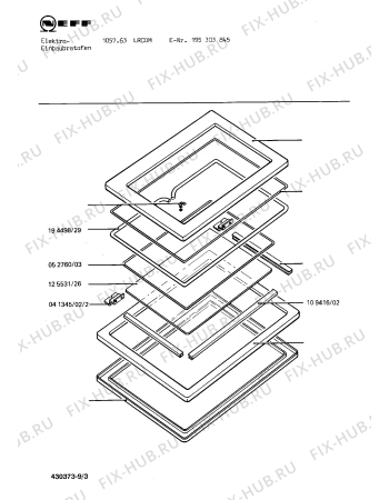 Взрыв-схема плиты (духовки) Neff 195303845 1057.63LRCDM - Схема узла 04