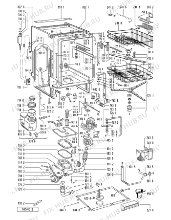 Схема №1 GSI 4753/3 TW-IN с изображением Панель для посудомоечной машины Whirlpool 481245370514