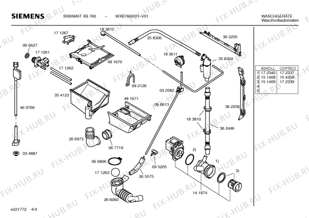 Взрыв-схема стиральной машины Siemens WXB760II SIWAMAT XB760 - Схема узла 04