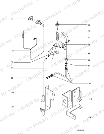 Взрыв-схема комплектующей Electrolux GWH135EGB - Схема узла Section 3