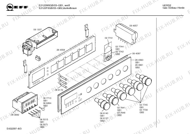 Схема №4 E2122F0GB GB-2071.51HECG с изображением Панель для духового шкафа Bosch 00284661