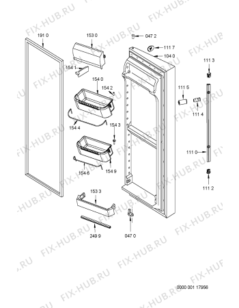 Схема №5 S20C RBB22-A/G с изображением Дверка для холодильника Whirlpool 481241619224