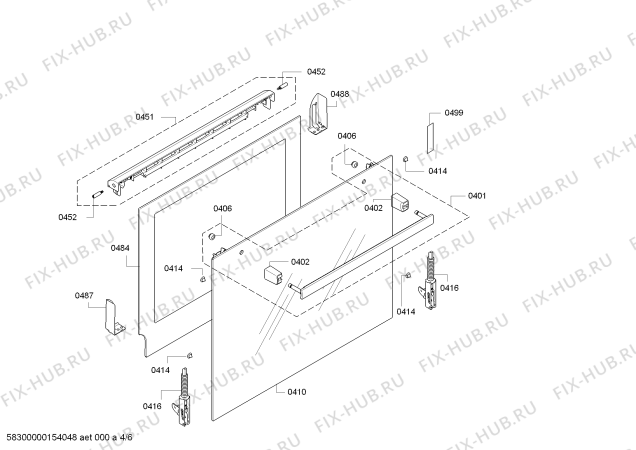 Взрыв-схема плиты (духовки) Bosch HEA23B455 - Схема узла 04