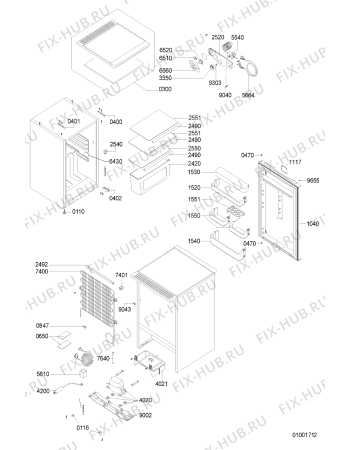 Схема №1 ARC04511 (F091194) с изображением Корпусная деталь для холодильной камеры Indesit C00328059