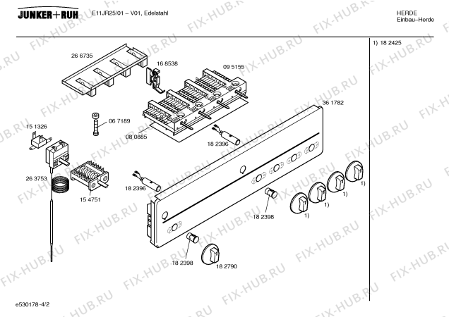 Взрыв-схема плиты (духовки) Junker&Ruh E11JR25 - Схема узла 02