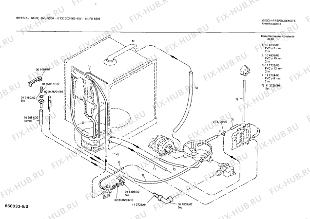 Взрыв-схема посудомоечной машины Imperial 0730202667 GS22 - Схема узла 03