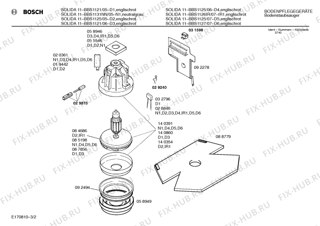 Схема №2 BBS1127 SOLIDA 11 с изображением Кнопка для электропылесоса Bosch 00059254