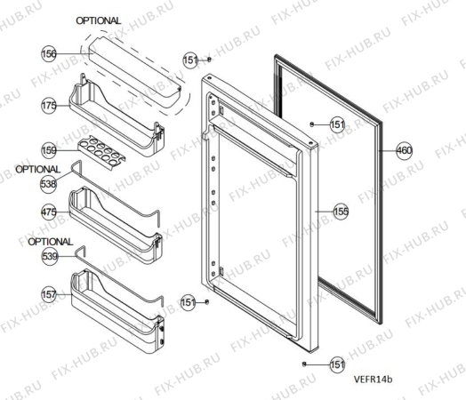 Схема №1 PRC 964 A++ с изображением Другое для холодильника Whirlpool 488000533658