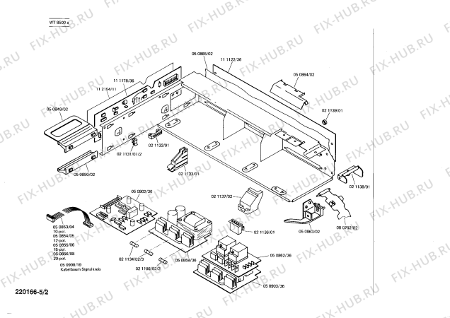 Взрыв-схема сушильной машины Siemens WT8500A FLAUSCHTROCKNER 850 ELEC - Схема узла 02