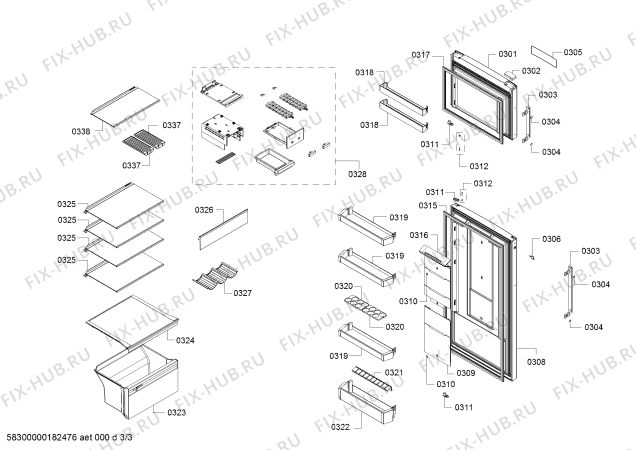Схема №1 KDN30VS20I, Bosch с изображением Компрессор для холодильной камеры Bosch 00145855