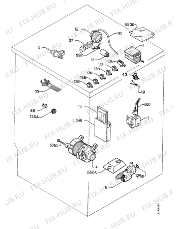 Взрыв-схема стиральной машины Zanussi FLS1076S - Схема узла Electrical equipment 268