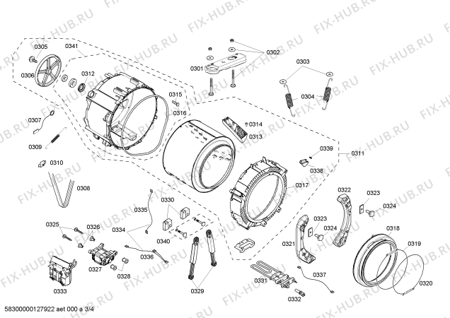 Схема №2 WFMC640SUC Nexxt Premium с изображением Дверь для стиралки Bosch 00497395