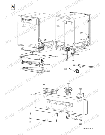 Схема №3 GS 5450 WEISS с изображением Уплотнитель (прокладка) для посудомоечной машины Whirlpool 482000008474