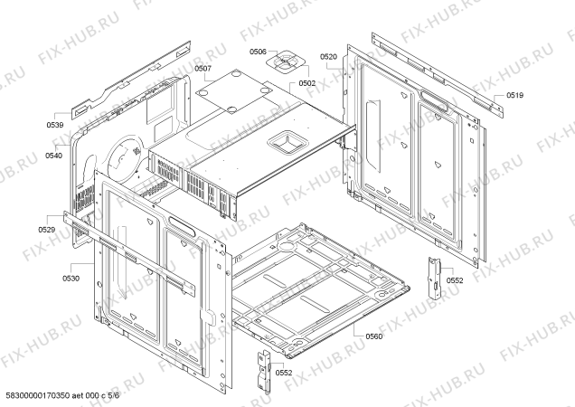 Схема №1 HBA38B9B0 с изображением Панель управления для плиты (духовки) Bosch 00704129