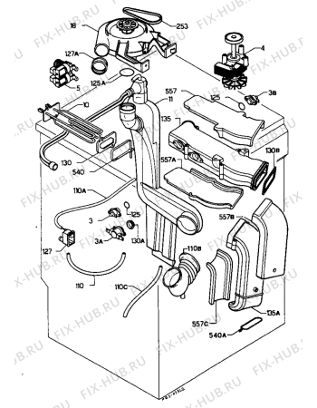 Взрыв-схема стиральной машины Zanussi ZWD1263JT - Схема узла Dryer equipment