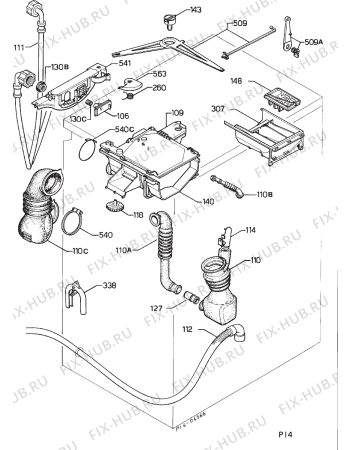 Взрыв-схема стиральной машины Rex LI85AB - Схема узла Hydraulic System 272