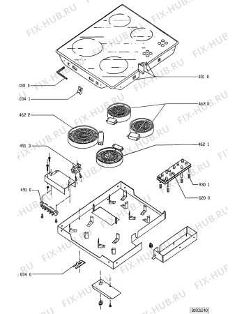 Схема №1 AKM 167/IX с изображением Плита Whirlpool 481925998633