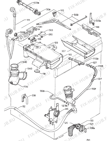 Взрыв-схема стиральной машины Rex LI85JS - Схема узла Hydraulic System 272