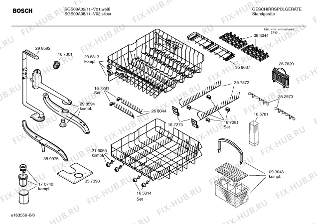 Схема №2 SGS0922GB Logixxautomatic с изображением Краткая инструкция для посудомойки Bosch 00580752