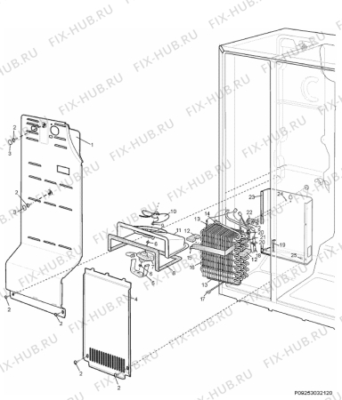 Взрыв-схема холодильника Electrolux ENL60700X - Схема узла Section 7