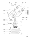 Схема №1 AKS 621 AL-1 с изображением Кнопка (переключатель) для электровытяжки Whirlpool 481241078103