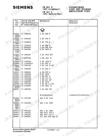 Схема №3 FM4629 с изображением Инструкция по эксплуатации для видеоэлектроники Siemens 00530416