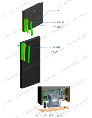 Схема №1 WTM 450 SS с изображением Дверь для холодильной камеры Whirlpool 482000015766
