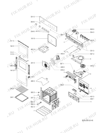 Схема №1 AKP 311/IX/02 с изображением Панель для электропечи Whirlpool 481245249586