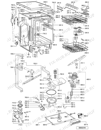 Схема №1 ADP 5553 WH с изображением Обшивка для посудомоечной машины Whirlpool 481245371182