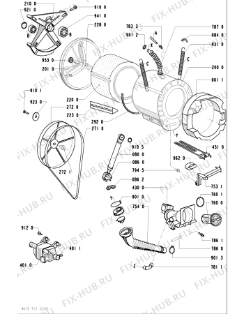 Схема №2 WA 2340A/WS-D с изображением Обшивка для стиральной машины Whirlpool 481245219504