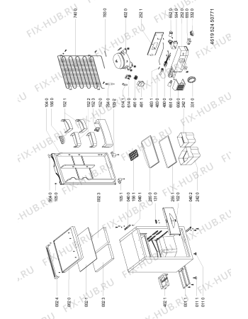 Схема №1 ARC0500 (F091970) с изображением Элемент корпуса для холодильника Indesit C00339201