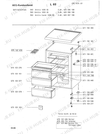 Взрыв-схема холодильника Aeg ARC1205 GS - Схема узла Housing 001