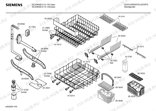 Схема №3 SE25830GB с изображением Панель для посудомойки Siemens 00355251