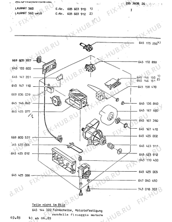 Взрыв-схема посудомоечной машины Aeg LAV560 W I - Схема узла Section 5