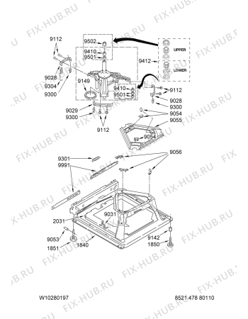 Схема №3 3LSR6233EQ AWM 941 с изображением Труба для стиралки Whirlpool 481903948705