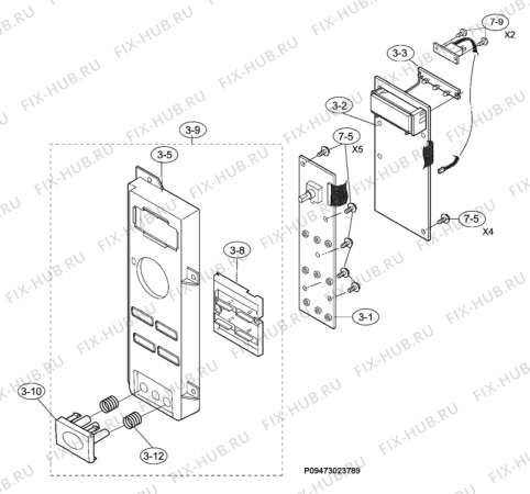 Взрыв-схема микроволновой печи Rex Electrolux MO817GXE - Схема узла Section 2