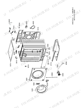 Схема №2 AWG 349 с изображением Шарнир для стиралки Whirlpool 480113100028