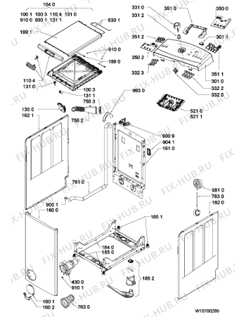 Схема №1 LTE73121 с изображением Инструкция по обслуживанию для стиралки Whirlpool 488000367968