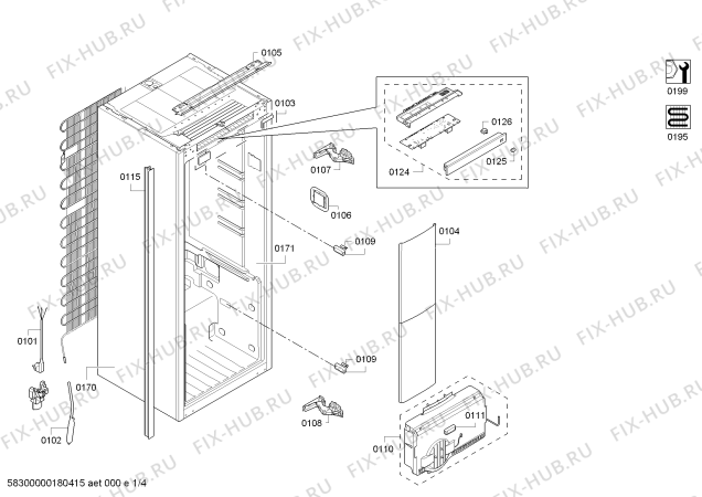 Схема №2 RT242203 с изображением Плата для холодильной камеры Bosch 11002645