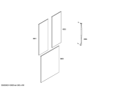 Схема №5 B36IT71SN с изображением Внешняя дверь для холодильника Bosch 00244677