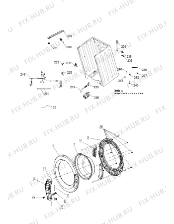 Схема №2 AWO 3760 с изображением Кнопка, ручка переключения для стиралки Whirlpool 480111101103