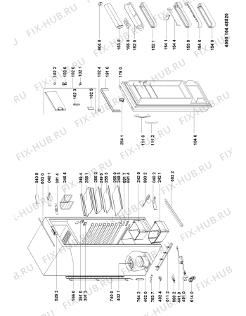 Схема №1 KVEE 2535/A+/SW с изображением Обшивка для холодильной камеры Whirlpool 480131100382