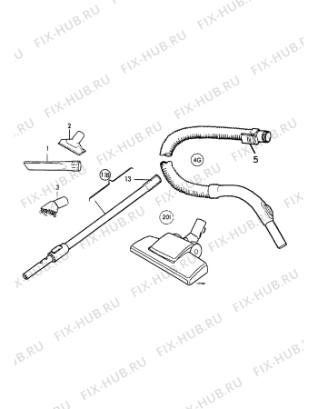 Взрыв-схема пылесоса Electrolux Z5120 - Схема узла Accessories