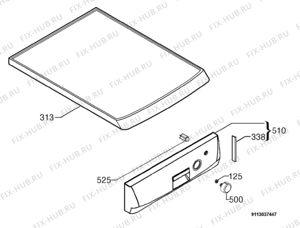 Взрыв-схема посудомоечной машины Zanussi ZDS104 - Схема узла Command panel 037