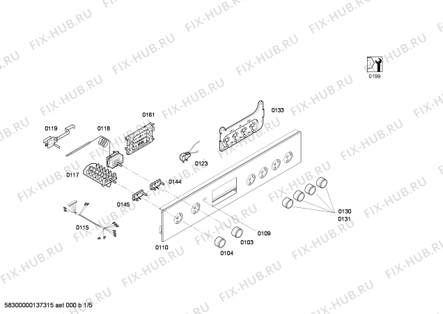 Схема №3 HEV42R321 с изображением Ручка выбора программ для плиты (духовки) Bosch 00615331